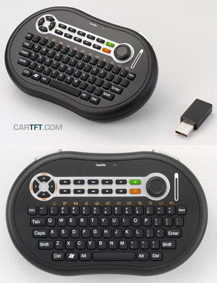 CTFWIKE-4 Wireless Funk-Tastatur mit Maus-Stick (10m Reichweite) [DE-Layout]