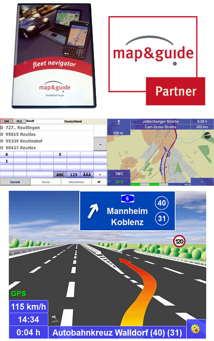 PTV FleetNavigator 10.5 (Germany/Austria/Switzerland (DACH), Speech, TMC) [PDA/PC <b>UPDATE-VERSION</b>]