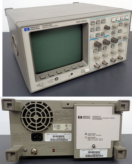 HP 54602B Oscilloscope with memory 54657A (Used)
