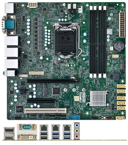 Mitac PH10CMU-Q470 Micro-ATX (Intel Q470, LGA1200) [1x PCIe x16, 1x PCIe x8, 2x LAN]